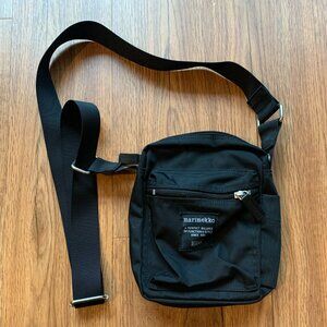 Marimekko Black Crossbody Bag (Extra Long Strap)